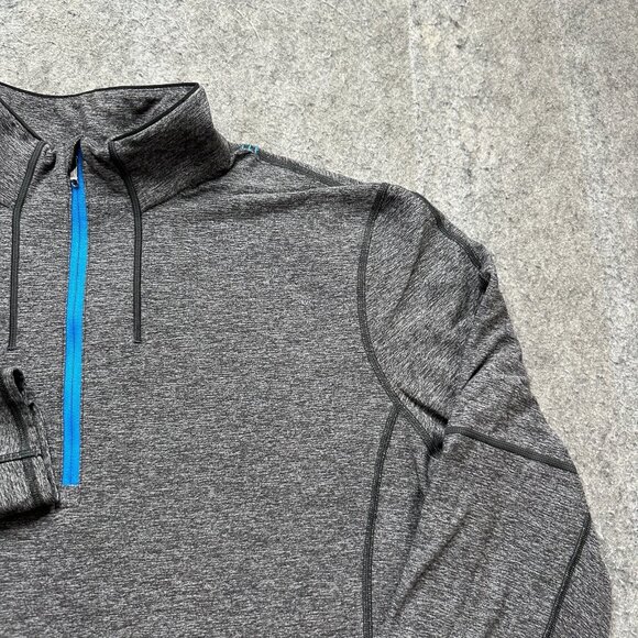 Lululemon Surge 1/2 Zip Pullover Men L Gray Solid Long Sleeve b157 - Picture 3 of 14